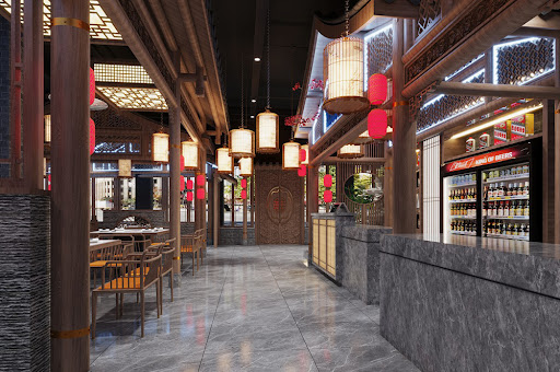 一套可以实现落地效果的餐馆装修方案- 成都朗煜装饰公司